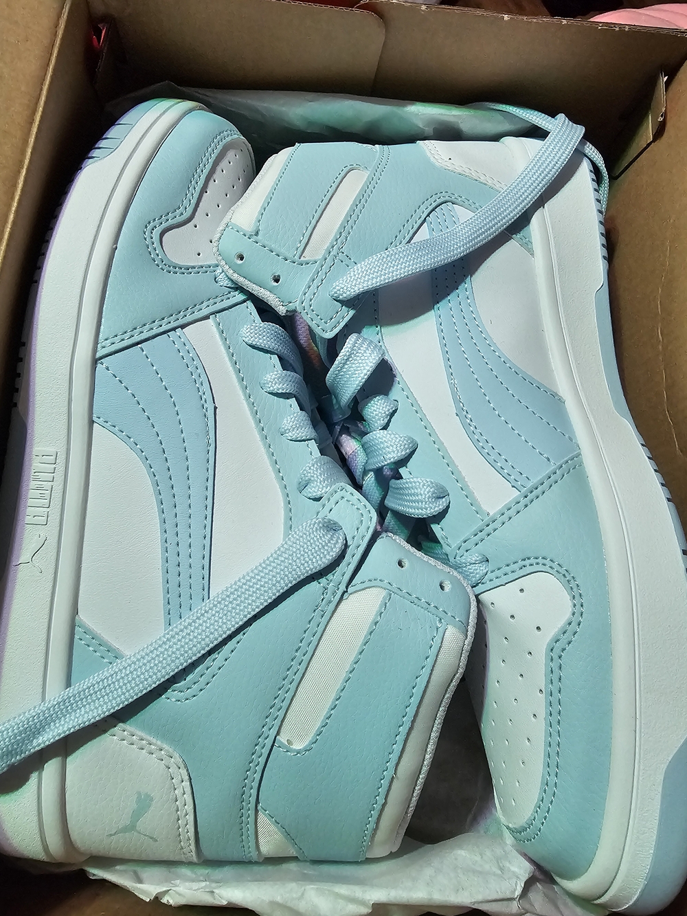 Puma Rebound Layup SL Women's Sneakers - Icy Blue / White